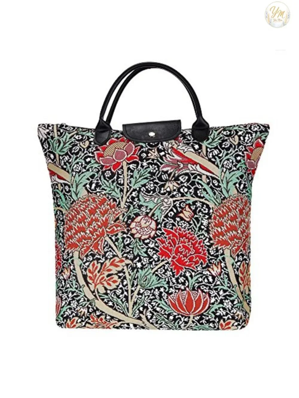 Foldable Reusable Grocery Shopping Tote Bag with Zipper